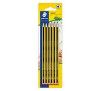STAEDTLER Noris 120 Crayons - HB, lot de 6, hexagonal | Stylo HB hexagonal incassable, ensemble robuste - bois cyclé, poignée antidérapante - Art.-No. 120-2BK6DA