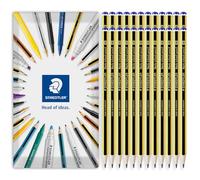 STAEDTLER Noris 121 Lot de 24 crayons d'école résistants à la casse dans une enveloppe emballage cadeau Grade H