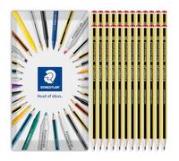 STAEDTLER Noris 121 Lot de 24 crayons d'école résistants à la casse dans une enveloppe emballage cadeau Grade HB