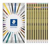 STAEDTLER Noris 121 Lot de 24 crayons d'école résistants à la casse dans une enveloppe emballage cadeau