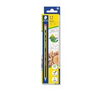 Staedtler Crayons graphite Noris 122 extrêmement résistants HB 2 mm, embout gomme, étui 12 crayons