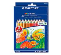 Staedtler Noris 144, Crayons de couleur de haute qualité avec système anti-casse, Mine douce de 3 mm, Étui carton avec 36 couleurs vives différentes, 144 ND36