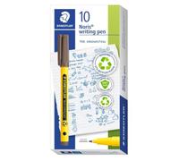 STAEDTLER Noris 307 Fineliner - brun tabac, 10 pièces, 0,6 mm | Stylos à pointe fine, composés à 97 % de plastique recy ase d'eau - Réf. 307-77