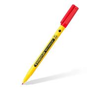 STAEDTLER Noris 307 Fineliner - Rouge, 0,6 mm, à l'unité | Fabriqué à partir de 97 % de plastique recy ase d'eau, lavable - stylo - réf. 307-2