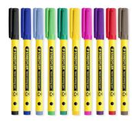 STAEDTLER Noris 307 Stylo d'écriture - Largeur de trait de 0,6 mm - Idéal pour l'école, le travail, le bureau, etc. (Multicolore 10)