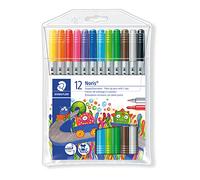 Staedtler Noris 320, Feutres de Coloriage à Double Pointe, Pochette avec 12 Feutres aux Couleurs Lumineuses Assortis, 320 Nwp12