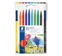 Staedtler - Noris 326 - Etui Carton 10 Feutres Coloriage Pointe Moyenne 1 mm Assortis - 326 C10
