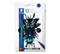Staedtler - Noris 326 - Etui carton 10 feutres coloriage - Pointe moyenne 1 mm - Assortis - Edition Cool & Cute - 326 C10 E1