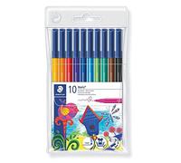 Staedtler Noris Club 326WP10 Pochette de 10 feutres de coloriage Pointe 1 mm Assortis