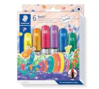 Noris Club Etui 6 porte-craies gel couleurs pailletées assorties G