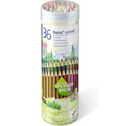 Staedtler Noris Colour 185 Boîte Métal 12 Crayons De Couleur Assortis En Bois Upcyclé 185 M12