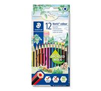 STAEDTLER - Noris Colour 185 - Etui Carton - Crayons de couleur - Assortiment 12 couleurs - Bois upcyclé - 185 C12