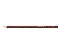Staedtler Noris colour, Crayon de couleur de forme hexagonale, à base de matériau innovant WOPEX, grande résistance au bris, Lot de 12 crayons, Lot de 12 crayons de couleur marron, 185-76