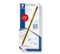 STAEDTLER Noris digital Classic 180 22 EMR Lot de 1 stylet pour écriture et dessin numériques sur écrans tactiles EMR (4096 niveaux de pression, pointe fine) + 5 pointes de rechange supplémentaires