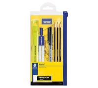 Staedtler Noris Exam Trousse à crayons comprenant crayons, gomme, surligneur, stylo, boussole