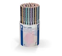 Staedtler Noris Jumbo 119 KP48PA Crayon épais pour apprendre à écrire, forme triangulaire, idéal pour les premiers exercices d'écriture, très bonne qualité, dureté 2B, 48 crayons dans 6 couleurs