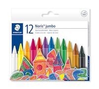 STAEDTLER - Noris Jumbo 229 - Etui Carton 12 Craies À la Cire Assorties Diam. 12 mm - 229 12 C12