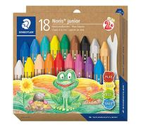 Staedtler Crayons de cire Noris Junior 224 - 18 couleurs assorties