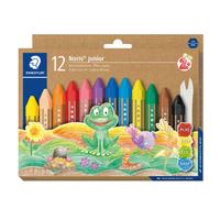 STAEDTLER Noris Junior 224 crayons de cire, 18 couleurs assorties