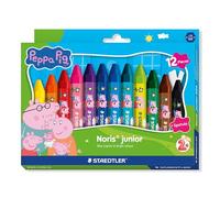 Staedtler - Crayons de cire Noris junior Peppa Pig - épais, pour les petites mains - lot de 12