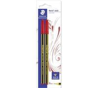 Staedtler Noris stick 434 Rouge Stylo à bille Moyen 2 pièce(s) Rouge G