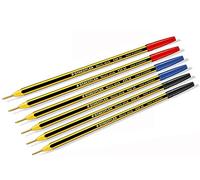 Staedtler Noris Stick Ensemble de 6 stylos bille, de 1 mm - Couleurs d’encre : bleue, rouge et noire