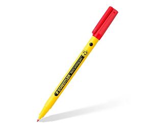 Staedtler - Noris writing pen 307 - Lot de 10 feutres pointe 0,6 mm - Rouge - En plastique 97% recyclé - 307-2
