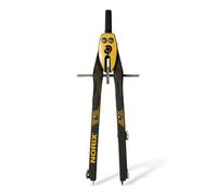 STAEDTLER NORIX 555 compas rapide Jaune, jusqu'à 350 mm | Avec mécanisme à bouton et molette centrale, branche crayon repliable, avec adaptateur et boîte de pièces - 555 01-1
