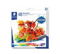 Staedtler Pastels à l'huile de très haute qualité, Couleurs profondes et résistantes à l'eau, Étui carton avec 48 couleurs assorties, 2420 C48