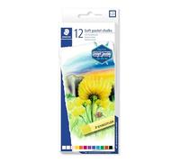 Staedtler Pastels tendres 2430 C12 – 12 couleurs, lumineuses et facilement miscibles
