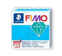 STAEDTLER - Fimo® effect - Pain pâte à modeler - 57 Grammes - Effet translucide bleu - 8020-374