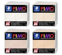 Staedtler Pâte à modeler professionnelle FIMO 8004 polymère, durcissement au four, lot de 4 blocs de 85 g, couleurs neutres