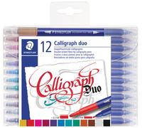 STAEDTLER Peintre calligraphie double fibre Calligraph duo étui de 12 pièces