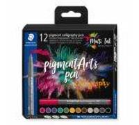 Staedtler Pigment Arts Calligraphy Pen Stylo-Feutre Multicolore 12 Pièce(S)
