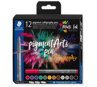 Staedtler Pigment Arts Calligraphy Pen Stylo-Feutre Multicolore 12 Pièce(S)