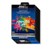 Staedtler Feutres pinceau Pigment Arts Brush 371 – 60 feutres assortis, pointe pinceau (371 C60)