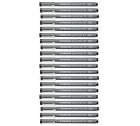 Staedtler Pigment Doublure 0.3mm Noir 308-03-9 - Fin Fineliner Stylot -