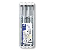 Staedtler Stylo feutre fin 308 WP4 noir – 0,1/0,3/0,5/0,7 mm – 4 pièces