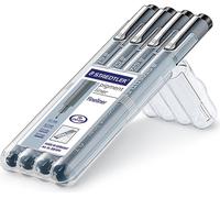 STAEDTLER Pigmentliner noir étui de 4 pièces