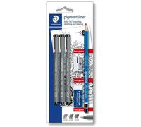 Staedtler Pigmentliner Set, Schwarz, Blisterkarte Lange M...