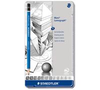 STAEDTLER Porte-mines Mars Lumograph Étui métallique de 12 pièces