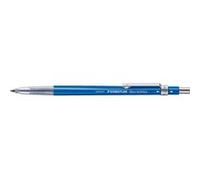 Staedtler Crayon à mine tombante Mars – clip métallique, mine HB, taille-mines intégré, bleu