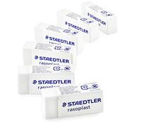 Staedtler Rasoplast 526 B30 Lot de 6 mini gommes en caoutchouc Blanc
