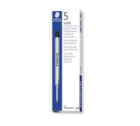 STAEDTLER Recharge grande capacité pour stylo à bille, lot de 5, format G2, noir, largeur de trait M, 458 M-9