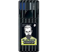 STAEDTLER Set d'écriture triplus black mobile office 5 stylos et 1 marqueur