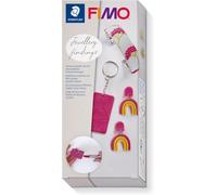 Staedtler Set Fimo Pâte À Modeler 4 Pains De 25 Grammes + 3 Cutters + 2 Accessoires De Modelage & Instructions Thème "Marble Design" (Marbre) 8025 Htc5