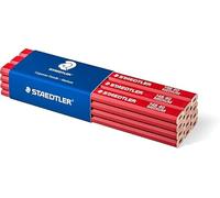 STAEDTLER ST14840 Lot de 72 crayons de charpentier à mine moyenne Rouge 2H