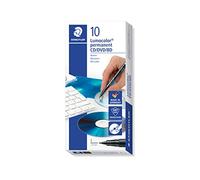 Staedtler STAEDLER 310CDS9 Lumocolor Paquet de 10 feutres pour CD/DVD Trait 0,4 mm Noir