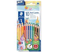 Staedtler Staedtler 128nc10 Pack De 10 Crayons De Couleur Triangulaires Assortis + Taille Crayon