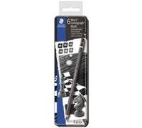 Staedtler staedtler crayon mars lumograph black, étui métallique de 6 noir G